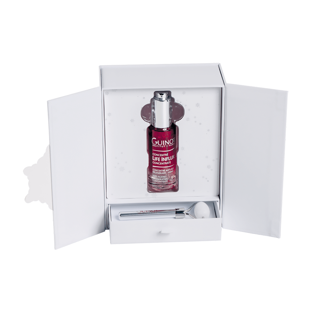 Guinot Weihnachtsset Soin Life Influx – Revitalisierende Pflege mit Jaderoller